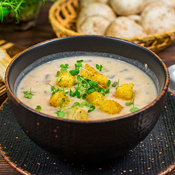 bowl of homemade soup